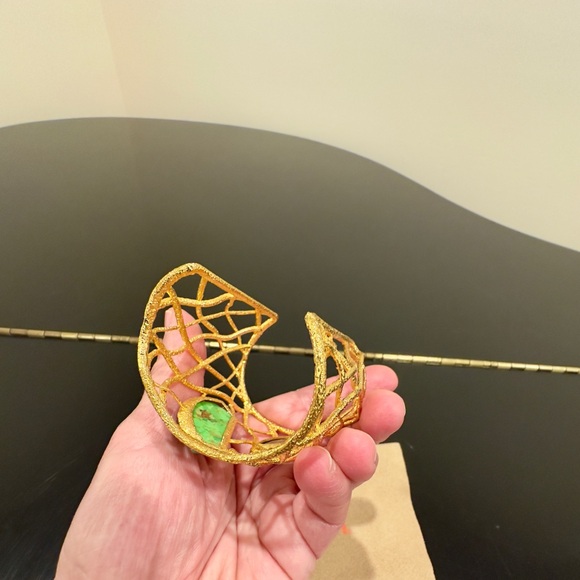 RARE Bohemian Luxury authentic Alexis Bittar Gemstone Statement Cuff/Bracelet - Picture 14 of 17